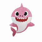 Aplique de EVA Baby Shark Glitter Rosa 16 x 11,5cm - 01 Unidade - Make Festas - Rizzo