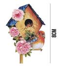Aplique de MDF e Papel - Casa de Pássaro APM8 - 1072 Aplique de MDF e Papel - Casa de Pássaro APM8 - 1072