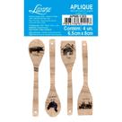 Aplique de MDF e Papel - Farm : Talheres - APM8-1353