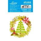 Aplique de MDF e Papel Natal - Árvore e Guirlanda - APMN8-167