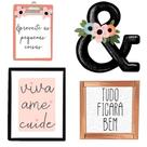 Aplique de MDF e Papel - Quadrinhos e Tags - APM3 - 283
