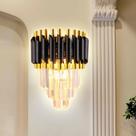 Aplique de Pared FRIXCHUR Cristal Negro 26x35x18 cm AC110-260V