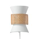 Aplique de Pared GLOBE Electric 65925 de 2 Luces, Tela Blanca Mate Aplique de Pared GLOBE Electric 65925 de 2 Luces, Tela Blanca Mate