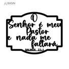 Aplique de parede / Quadro Versículo Bíblico MDF Preto Aplique de parede / Quadro Versículo Bíblico MDF Preto