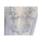 Aplique De Renda Bordado Com Lantejoulas E Miçangas 32x14CM Para DIY, Adornos De Cabelo E Flores