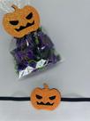 Aplique Decoração Embalagem Festa Halloween Abobora kit com 28