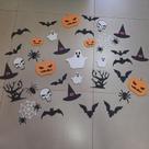 Aplique Decoração Halloween kit com 40 figuras em EVA