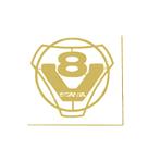 Aplique Decorado V8 Para Scania Dourado