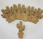 Aplique Decorativo Cacto - Kit com 50 Unidades de 5cm em MDF