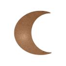 Aplique Decorativo Lua Crescente 4x5 Kit 6un Mdf Madeira Aplique Decorativo Lua Crescente 4x5 Kit 6un Mdf Madeira