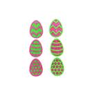 Aplique Decorativo - Ovinhos de Páscoa Roxo e Verde - 5cm - 6 unidades - Rizzo