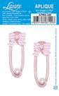 Aplique Decoupage Alfinete Laço Rosa Apm4-348 em Papel e Mdf 4cm Litoarte
