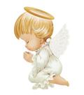 Aplique Decoupage Anjinho APM8-652 em Papel e MDF 8cm Litoarte