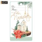 Aplique Decoupage em Mdf Tag Feliz Natal 8cm Apmn8-171 Litoarte