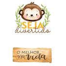 Aplique Decoupage Macaco e Tag Safari Apm4-510 em Papel e Mdf 4cm Litoarte Aplique Decoupage Macaco e Tag Safari Apm4-510 em Papel e Mdf 4cm Litoarte