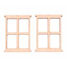 Aplique Em Mdf Cru Janela Simples Retangular Gde C/ 2 Peças