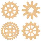 Aplique em Recorte de Mdf Mrlp-003 Steampunk Engrenagens Litoarte