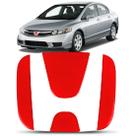 Aplique emblema grade civic 2004 2005 2006 fit 2004 2005 2006 2007 2008 vermelho