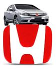 Aplique emblema grade civic 2007 a 2011 fit 2009 a 2014 vermelho