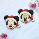 Aplique Emborrachado 10und Mickey Natal Laços Tiaras Prendedores Artesanato DIY