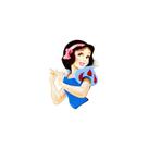 Aplique Eva Mini Carinha Branca De Neve Elegante C/6 Unidade - Piffer