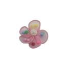 Aplique flor organza com bolinhas coloridas