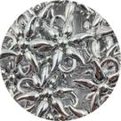 Aplique Floral 45x43mm Prateado Artesanato 10pçs 40g Biju
