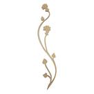Aplique Flores Decorativas 6mm 35x7,5 Mdf Madeira