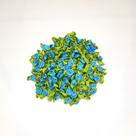 Aplique Florzinha pacote com 100 unidades AZUL TURQUESA