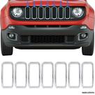 Aplique Grade Frontal Dianteira Jeep Renegade 2015 2016 2017 2018 7 Peças