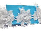 Aplique Guipir Flor 3D4 Uma Unidade P/ Véu CCB e Artesanato
