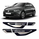 Aplique Highline Polo Gol Virtus Paralamas Cromado Relevo