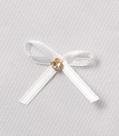 Aplique Laço Cetim Com Strass Rovitex Aviamentos Branco