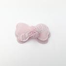 Aplique Laço Duplo C/ Pompom Rosa em Poliester 4,5x3cm - 2 unidades
