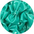 Aplique Laço Lonita de Silicone Verde Água 78x41mm 2pçs 15g