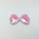 Aplique Laço PVC Rosa Claro 5x3cm