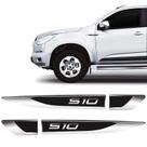 Aplique Lateral S10 Chevrolet Emblema Cromado Resinado - Par Aplique Lateral S10 Chevrolet Emblema Cromado Resinado - Par