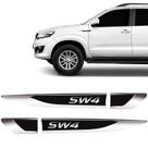 Aplique Lateral Sw4 2005/2021 Emblema Cromado Resinado - Par