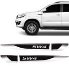 Aplique Lateral Sw4 2005/2021 Emblema Cromado Resinado - Par