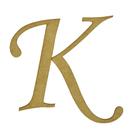 Aplique Letra K Curvado 3,2cm Altura MDF Cru Decoração