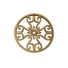 Aplique Mandala Modelo 19 5cm Mdf Madeira Cru
