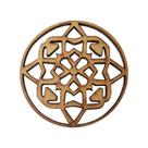Aplique Mandala Modelo 23 5cm Mdf Madeira Cru