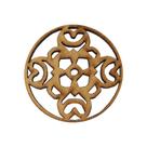Aplique Mandala Modelo 24 5cm Mdf Madeira Cru