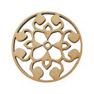 Aplique Mandala Modelo 25 5cm Mdf Madeira Cru