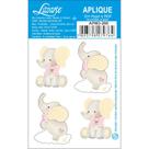 Aplique MDF e Papel Litoarte 3 cm - Modelo APM3- 260 Elefantinho