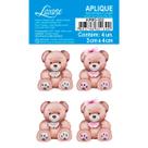 Aplique MDF Litoarte - Mon Monde Rose Bleu 22