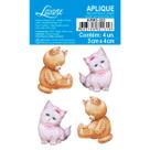 Aplique MDF Litoarte - Mon Monde Rose Bleu 23