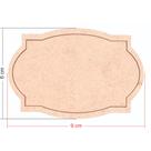 Aplique Mdf Placa Com Moldura Oval 4 Peças Decoração Artesanato