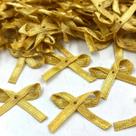Aplique Mini Laço Cetim 4mm Dourado Gold 80un Costura Arte