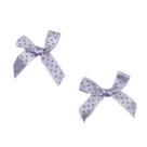 Aplique Mini Laço Cetim Lilás 41x31mm 50pçs 15g Poliéster